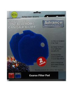 Aqua One Sponge Pad - (15ppi) Blue 1050/1250 Advance (2pk) 403s
