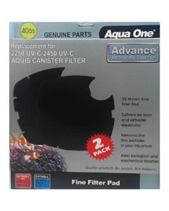 Aqua One Sponge Pad - (35ppi) Black 2250UV/2450UV Advance (2pk) 406s