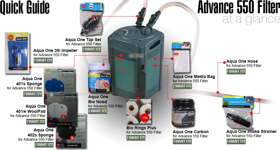Aqua One Advance 550 Filter